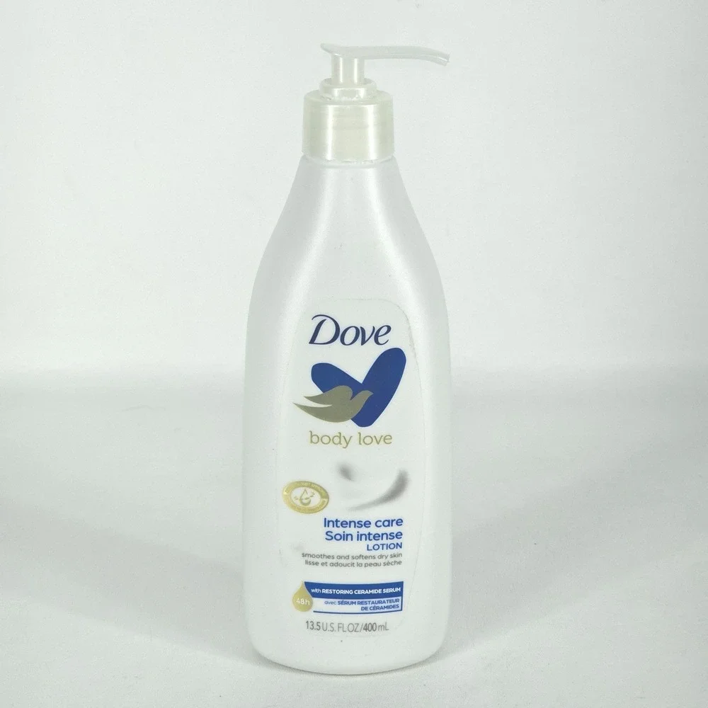 2x Dove Body Love Intense Care Lotion Ceramide Serum 13.5 oz‎ ea Pump Bottle NOS